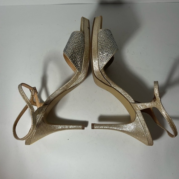 Badgley Mischka | American Glamour Sparkle Glitter Heels Size 10 - Picture 7 of 12